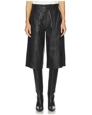 GRLFRND Foster Leather Culotte - Black