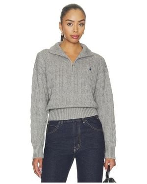 Polo Ralph Lauren Langarm-Pullover Aus Baumwolle - Grau