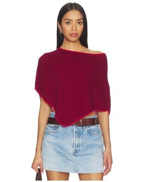 Frankie's Bikinis Scout Knit Poncho En Ember En Color Rojo Talla (También En S/M)