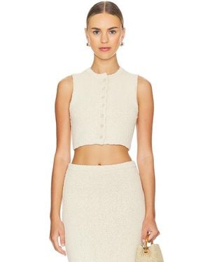 Lovers + Friends Agnese Cropped Vest - Natural