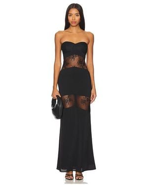 superdown Sheer Lace Maxi Dress - Black