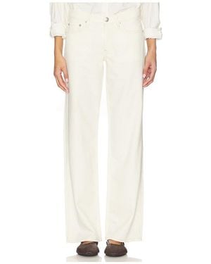 Rag & Bone Featherweight Cam Low Rise Straight - White