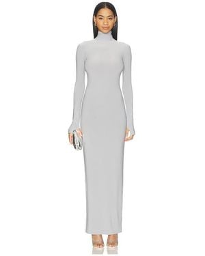 Norma Kamali X Lifestyle Turtle Long Dress - White