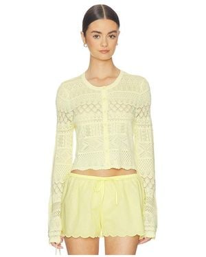 LoveShackFancy PULL BRIGETTE en Lemon - Jaune