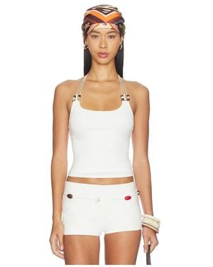 superdown Blanche Halter Top - White