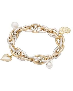 Shashi Command Chain Charm Bracelet - White