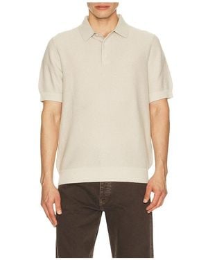 Vince Geo Jacquard Short Sleeve Polo En Color Crema Talla (También En S, M, Xxl/2X) - Neutro
