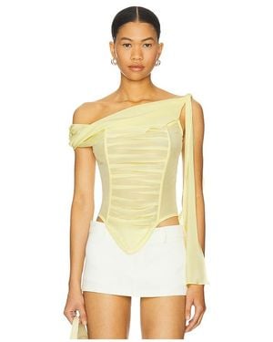 Kim Shui Chiffon Top - Yellow