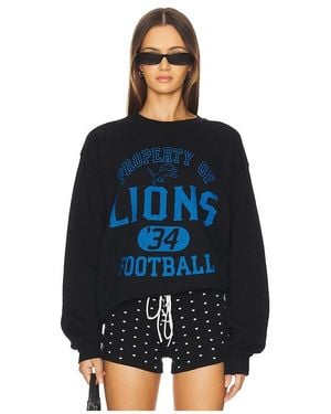 Junk Food Lions Property Crew Fleece Sweatshirt - Blue