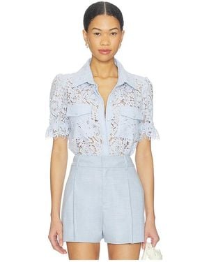 Generation Love Mina Lace Shirt En Color Bebe Azul Talla (También En Xs, S, Xl) - Blanco