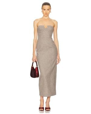 Helsa The Tweed Marilyn Dress - Natural