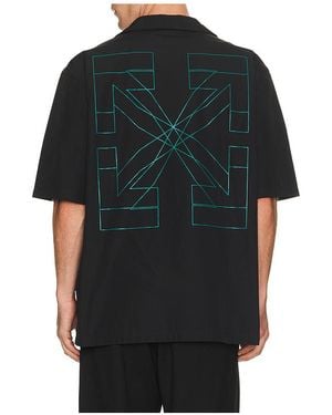 Off-White c/o Virgil Abloh Double Arrow Bowling Shirt - Black