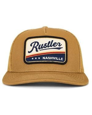Rustler Hat Co. Patch Trucker Hat - Natural