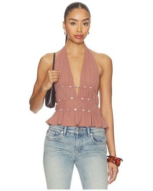 superdown Top Halter Ramona En Color Marrón Talla (También En Xxs, Xs, S, M, Xl) - Azul