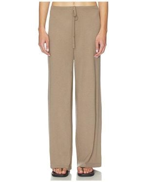 Enza Costa Tissue Cashmere Drawcord Pant - Natural