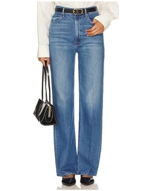 Mother High Waisted Tunnel Vision Sneak Jeans - Blue