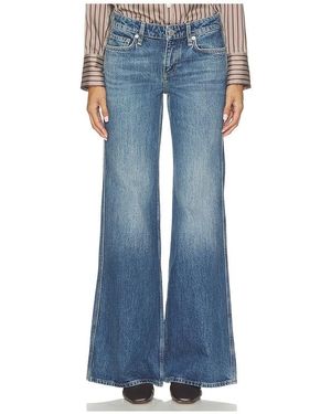 Rag & Bone Josie Low Rise Relaxed Flare Jeans en Blue - Bleu
