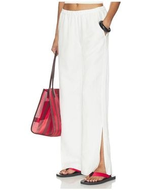 Enza Costa Twill Slash Pant - White