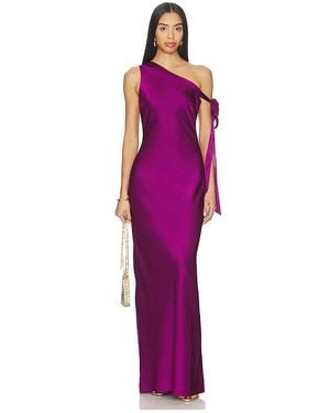 Runaway the Label Viola One Shoulder Maxi Dress - Purple