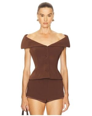 Camila Coelho Deysi Top - Brown