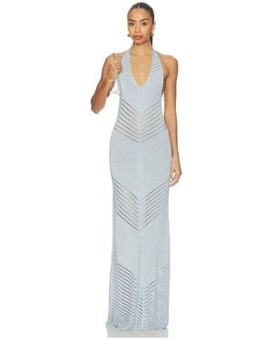 Devon Windsor Maxivestido Roma En Color Bebe Azul Talla (También En Xs) - Blanco