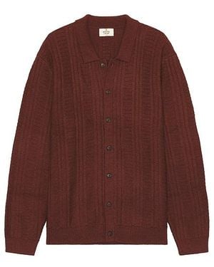 Marine Layer Button Down Jumper - Red