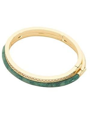 Roxanne Assoulin Semi Stone Channel Set Hinged Cuff Set Of 2 - Multicolour