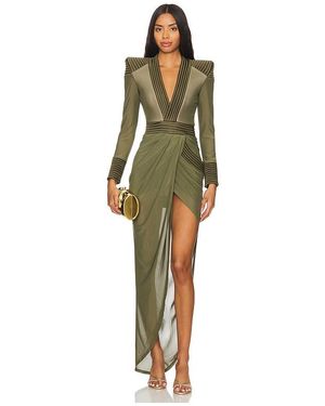 Zhivago Sheer Eye Of Horus Gown - Green