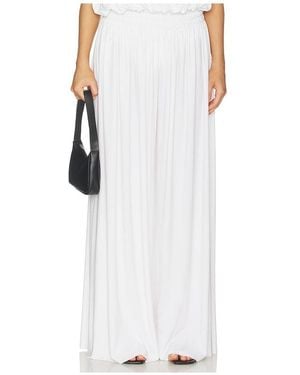 Norma Kamali Wide Leg Peasant Pant - White