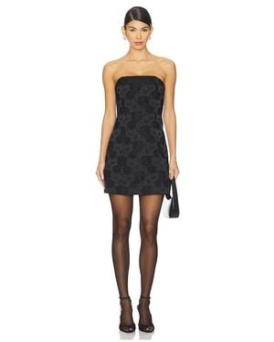 Alice + Olivia Roxane Drop Waist Scoop Neck Mini Dress - Black