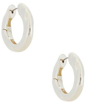 Ettika Liquid Luxe Medium Hoop Earrings - Metallic