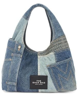 Marc Jacobs The Deconstructed Denim Sack Bag in Blue | Lyst