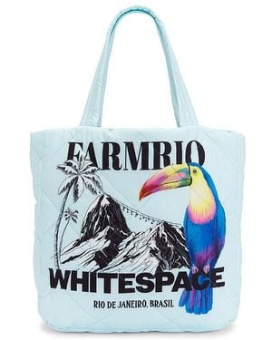 White/space X Farm Rio Puffer Tote Bag - White