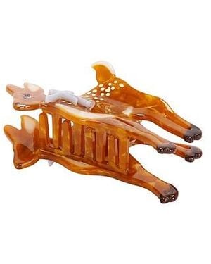 Solar Eclipse Hand-Painted Fawn Claw Hair Clip - Multicolour
