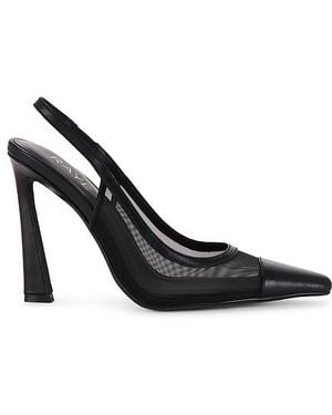 RAYE Vaneau Mesh Slingback Stiletto Court Shoes - Black