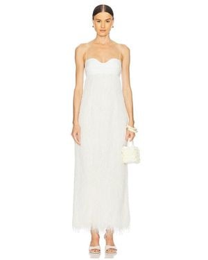 Clea Selene Fringe Longline Dress - White