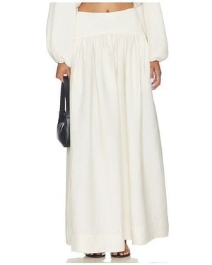 Shona Joy Jasper Gathered Maxi Skirt - White