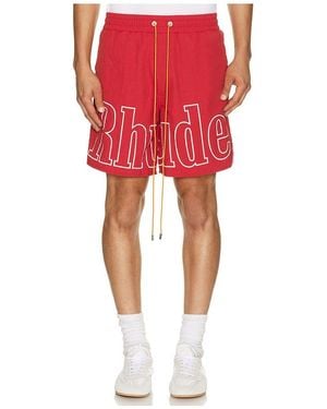 Rhude Logo Track Short - Red
