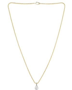 Shashi Pear Diamond Chain Necklace - Metallic