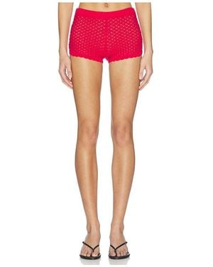 Lovers + Friends Daniella Pointelle Short - Pink