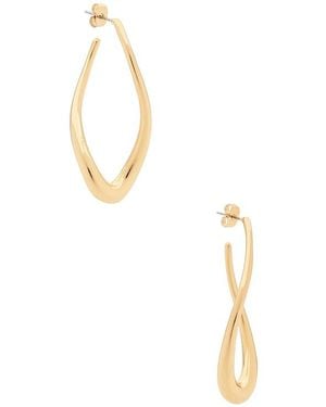 Ettika Oblong Abstract Hoop Earrings - Metallic
