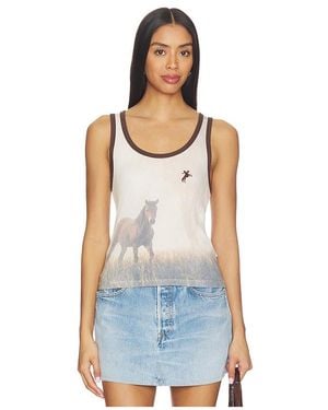 The Laundry Room Ranch Life Smu Rib Tank Top - Blue