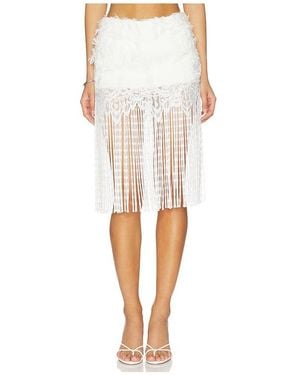 Kim Shui Fringe Skirt - Weiß