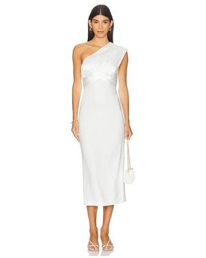 Camila Coelho Callie Sheer Midi Knit Dress in White | Lyst