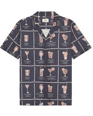 Marine Layer Archive Tencel Linen Resort Shirt - Blue