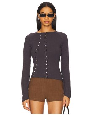 With Jean Demi Top - Purple