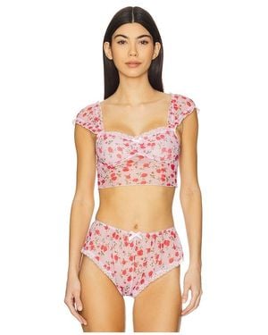 For Love & Lemons Lottie Sleep Top - Pink