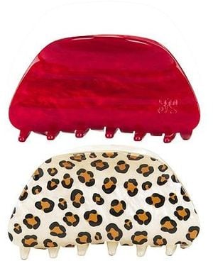 Frasier Sterling Haarklammer-Set Cheetah - Rot