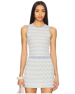 Devon Windsor Lata Top En Color Bebe Azul Talla (También En M, S, Xl, Xs) - Blanco