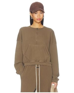 Fear Of God Relaxed Half Zip Jumper - Natural